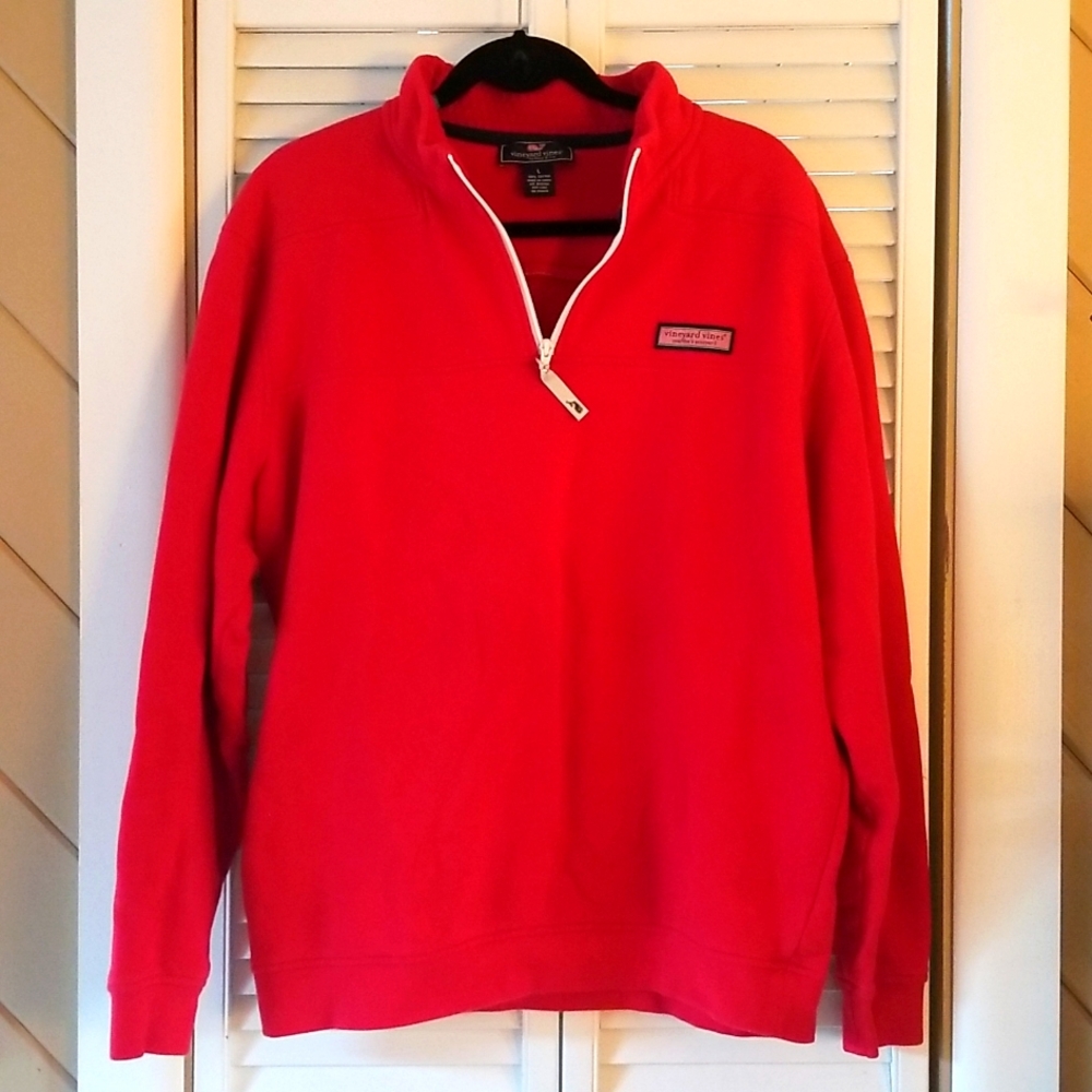 Mens large red vineyard vines pullover sweatshirt